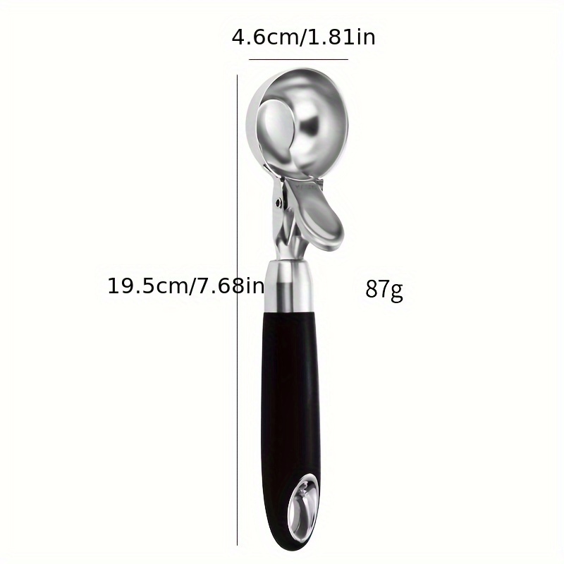 TEMU Premium Stainless Steel Ice Cream Scoop - Durable, Easy-release Melon & Fruit Baller