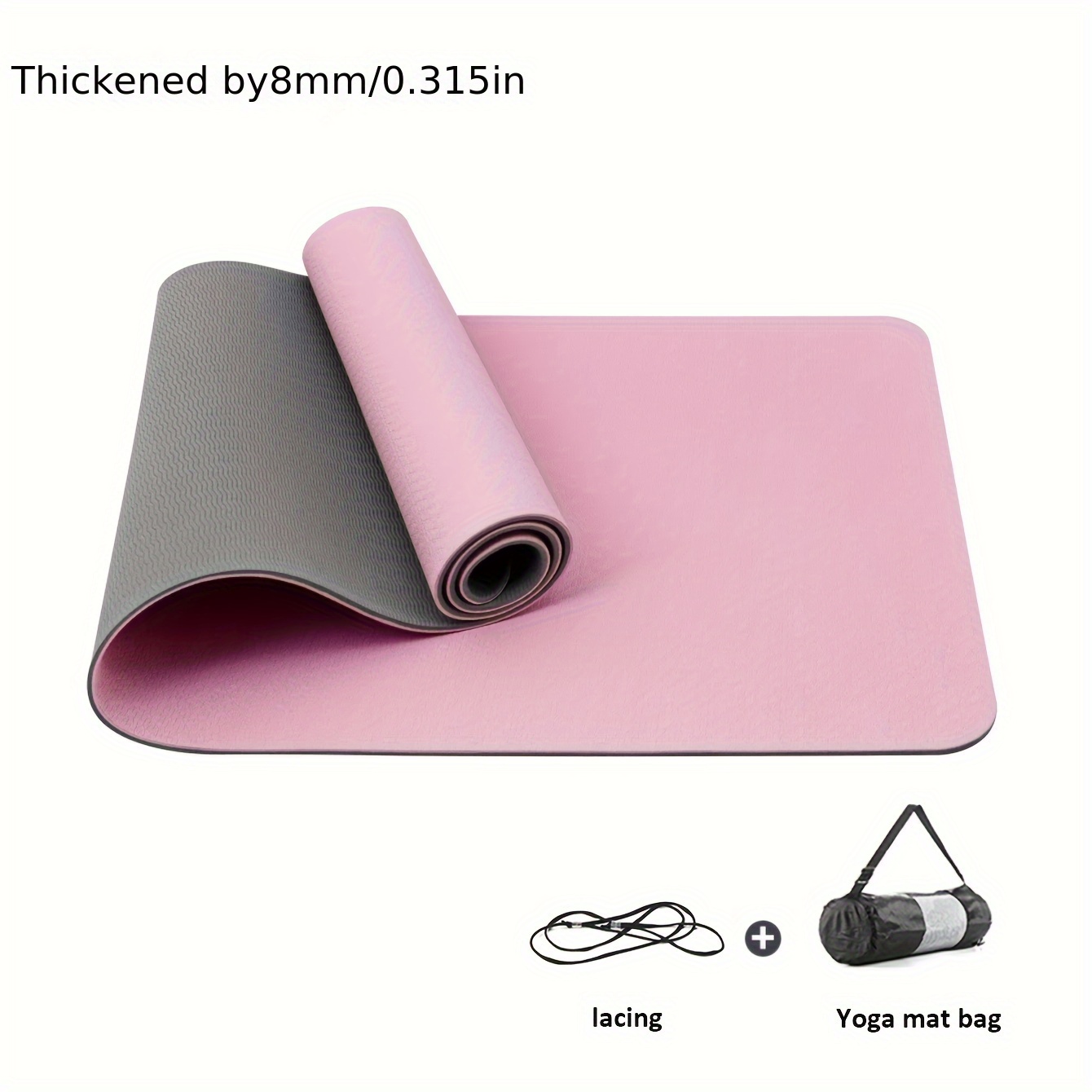 

Extra Thick 1/3" Dual-sided Non-slip Yoga Mat - Professional Tpe, Ideal For Yoga, Pilates & Floor Workouts