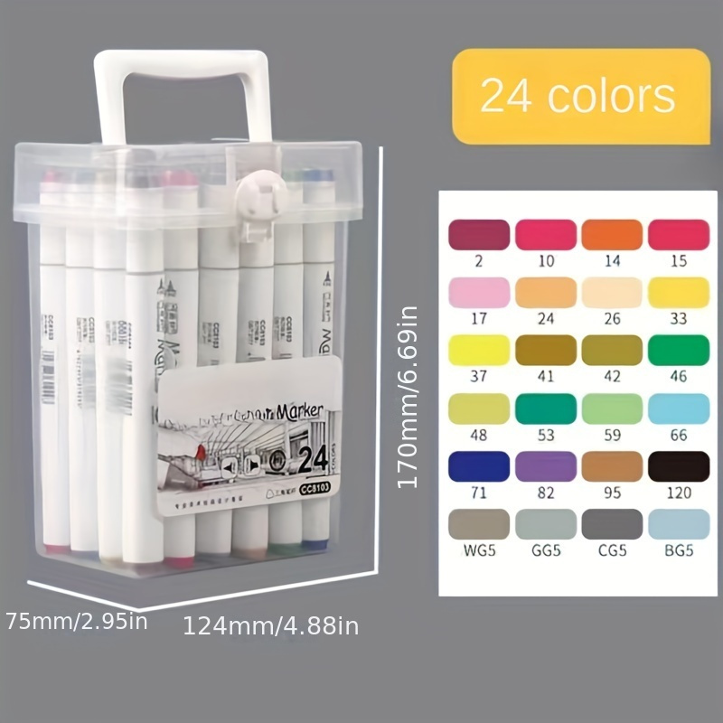 STA 12/24/36/48 Color Skin Tones Marker Pen Set Double Headed Alcohol Based  Art Markers Professional Drawing Pens Art Supplies