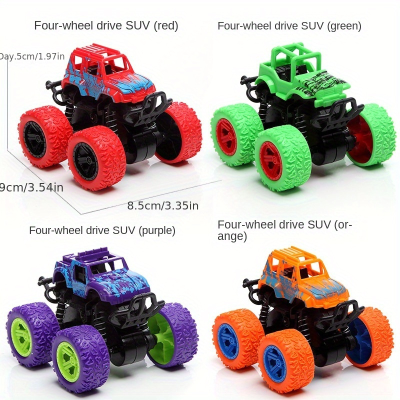 Voiture inertielle double face amusante, jouets de voiture 4WD, modèle anti- collision et anti-chute de sécurité et incassable, voiture jouet  tout-terrain à bascule à double face, un cadeau pour les garçons - Temu