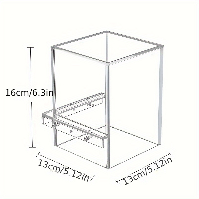 TEMU Inverted Acrylic Fish - Transparent Aquarium With Elevator, Negative Pressure Design For Viewing