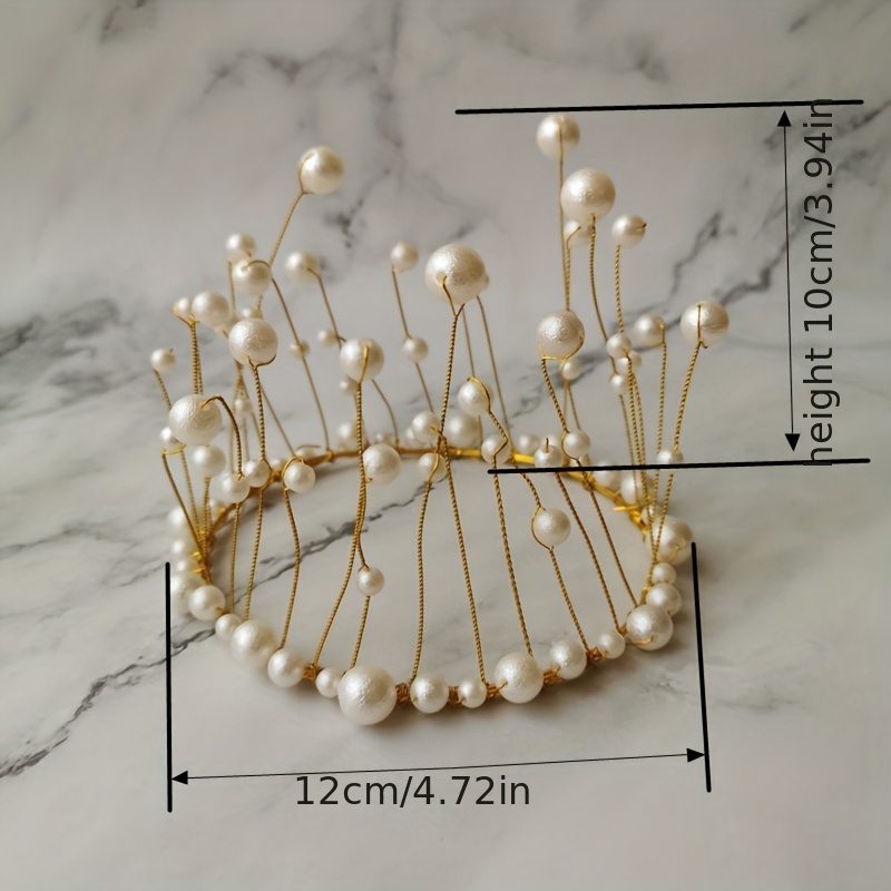 Gold Metal Princess Crown Cake Topper