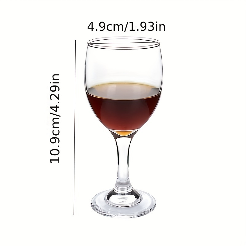 6pcs 50ml Wine Glasses Strong Drinking High Wine Glass, Red Wine Glass High  Borosilicate Glass For Soda, Beer, Drink, Juice, Cola, And More Beverages