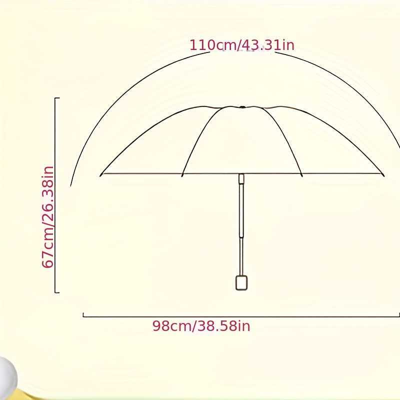 1 Unidade Guarda-chuva De Desenho Animado Guarda Sol De Viagem Guarda-chuva  Dobrável Compacto Guarda-chuva Uv Guarda-chuva à Prova De Sol Filho Ferro  Ampla Guarda-chuva Utilitário