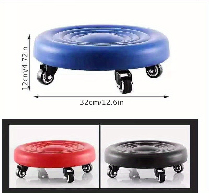 1pc low stools for sitting small rolling stool 360 rotating chair for adults cleaning working low to ground stool with   and caster wheels details 2