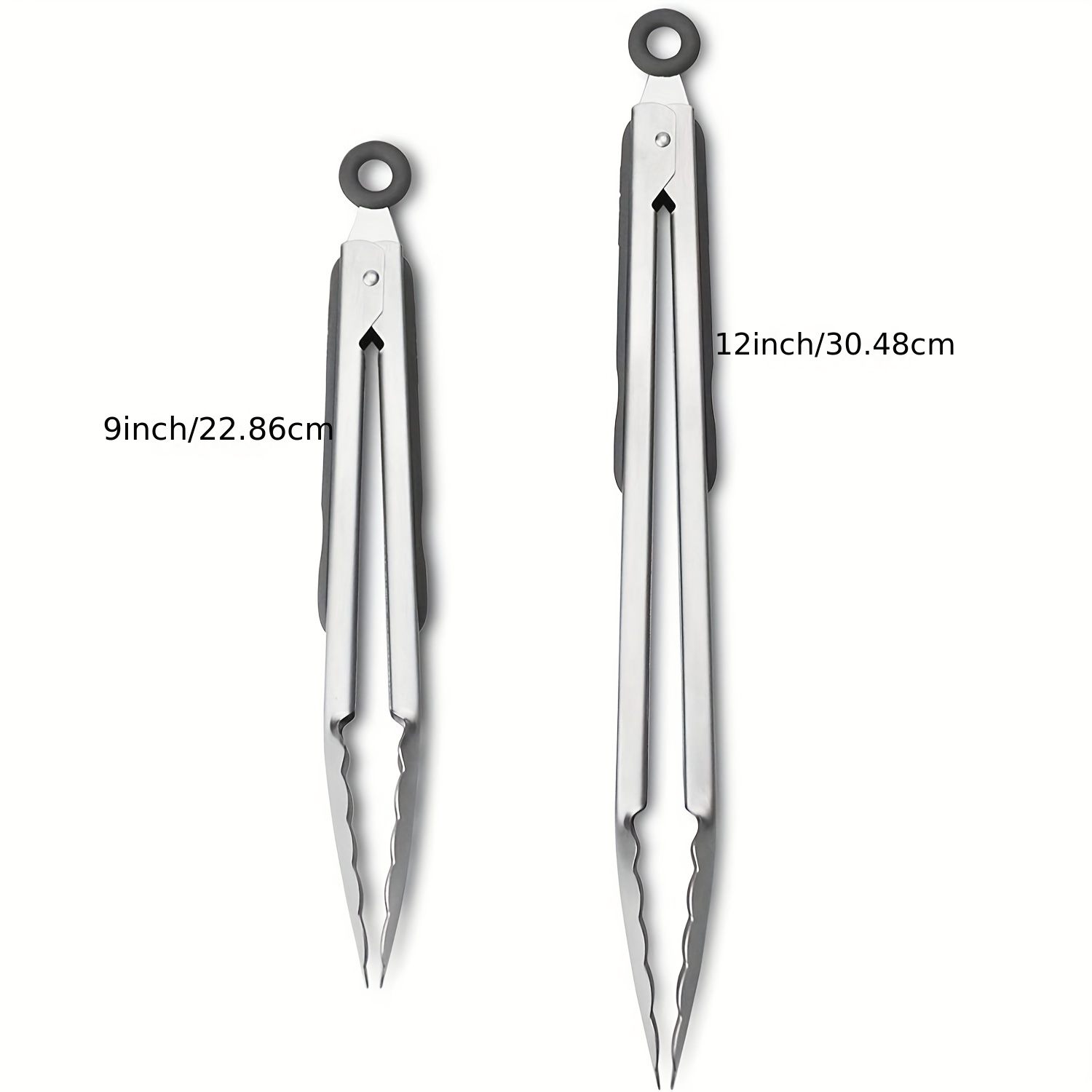 Stainless Steel Barbecue Tongs 22cm Non-Slip Handle Kitchen Tools