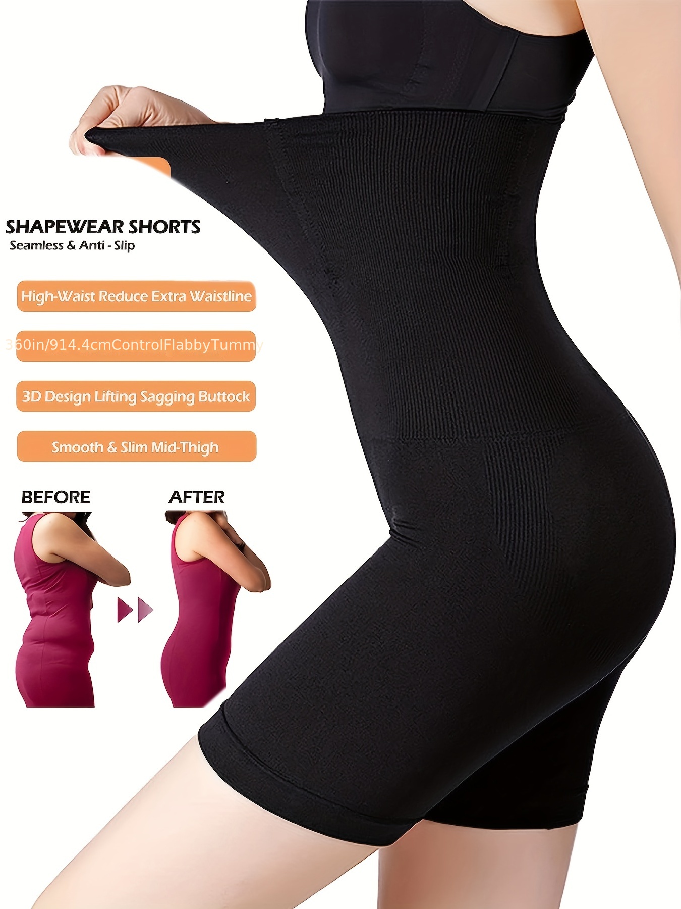 Seamless High Waist Compression Shorts Shaping Tummy - Temu Germany