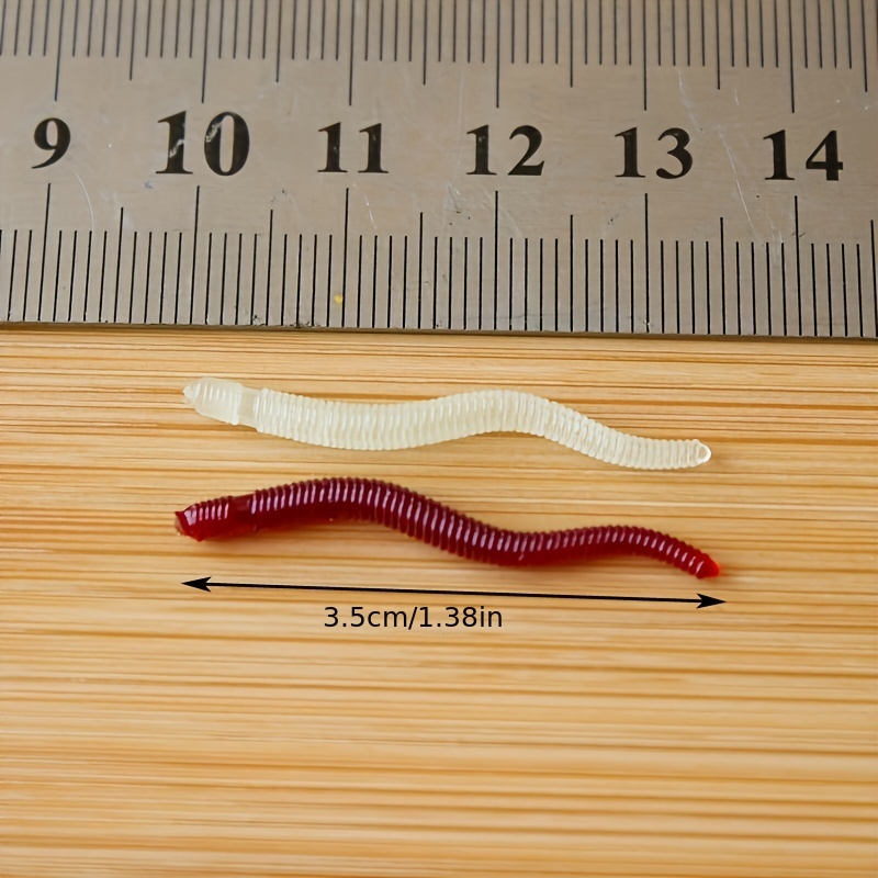 80pcs Earthworm Red Worms Soft Fishing Lure Baits