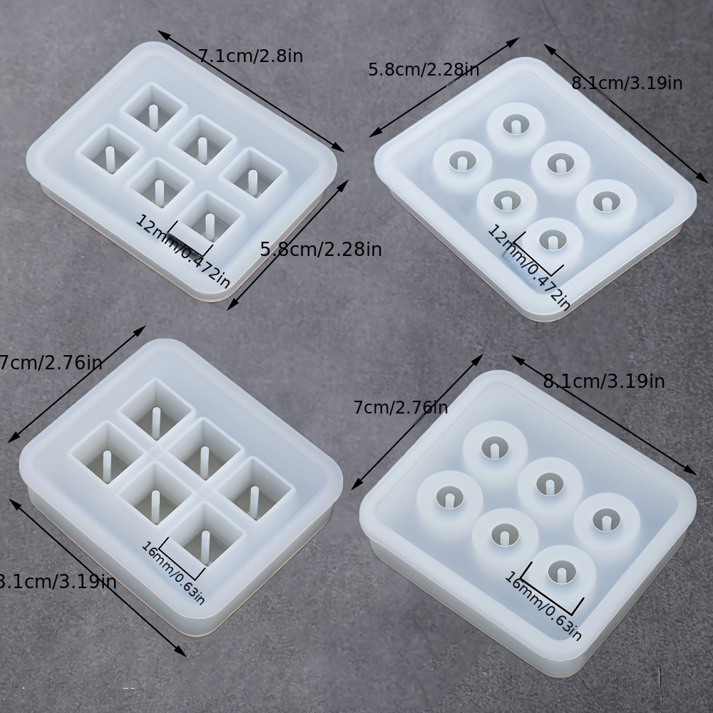 4pcs Crystal DIY Ball Beads Making Silicone Molds, Suitable For Making Bracelets, Necklaces, Keychains, Pendants, And Jewelry With Epoxy Resin