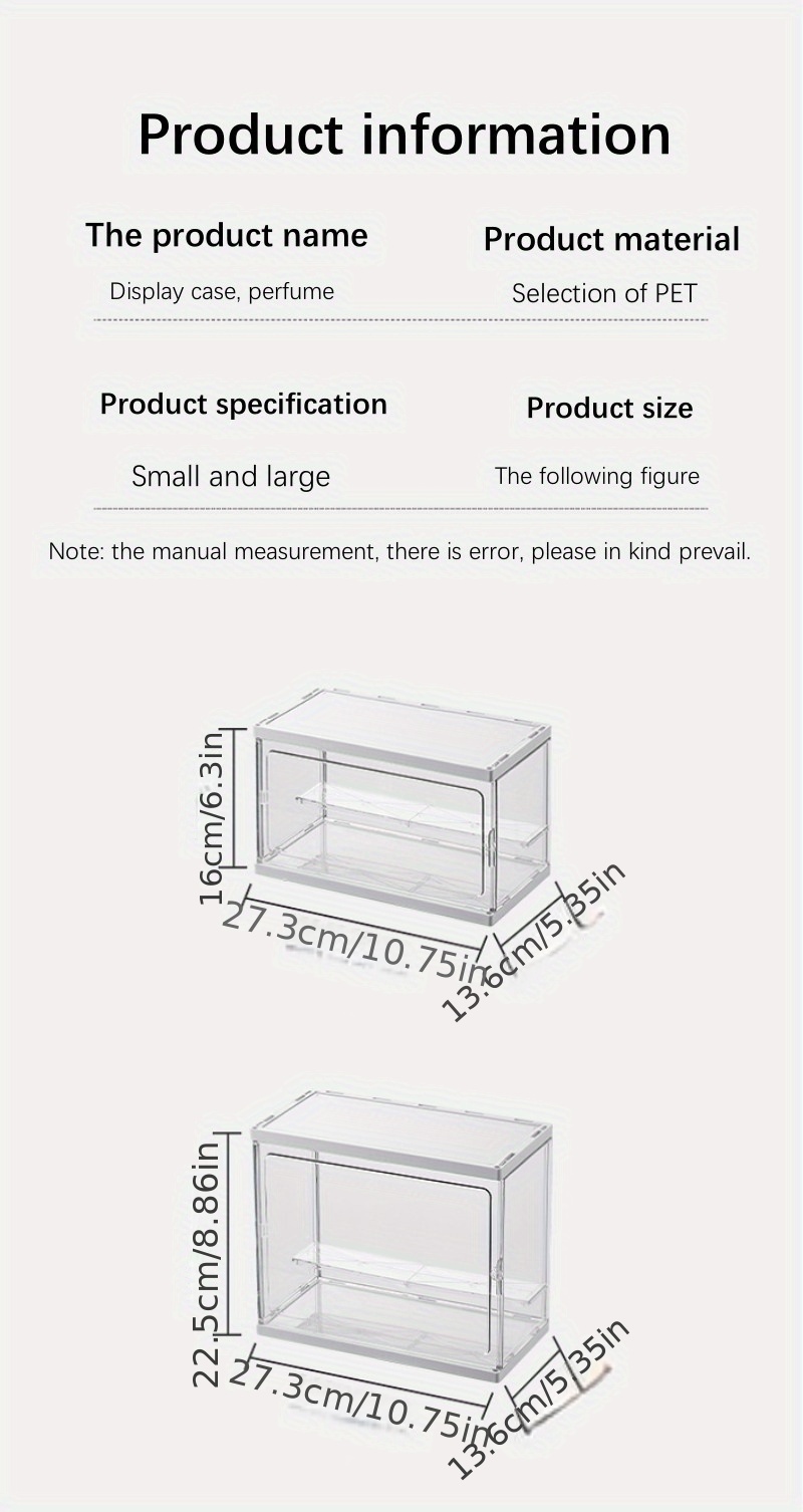 1pc Clear Anti-dust And Light-avoiding Perfume Display And Storage
