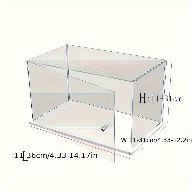 1 pc clear acrylic display cabinet assembly box can make your collection more beautiful and keep your room tidy suitable for dustproof storage and protection of toys shoes bags and cosmetics the display cabinet that can open the door
