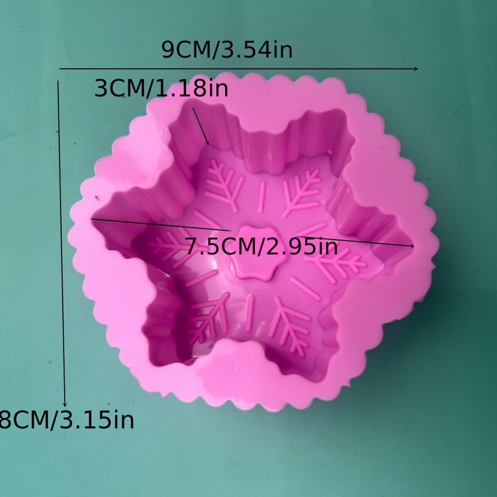 Image of Christmas Snowflake Model Handcraft Homemade Scented Candle Festive Activity Home Romantic Atmosphere Diffuser Christmas Snowflake Silicone Mold