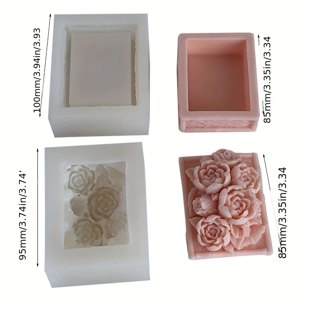 

Silicone Resin Casting Molds For Jewelry Box With Flower Shape - Peony Design Mold For Diy Crafting And Jewelry Making