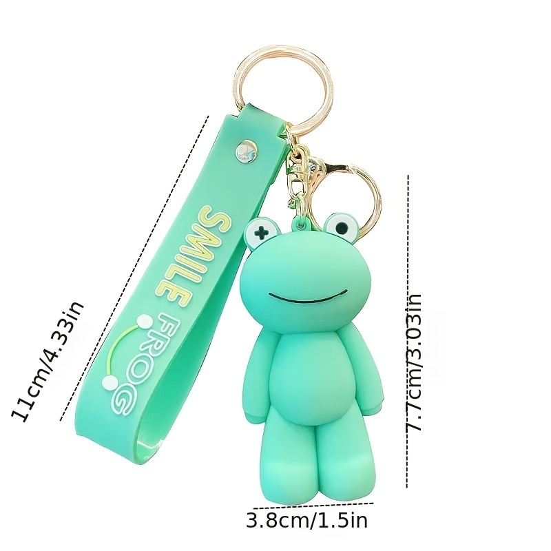 Cute Three dimensional Green Frog Key Chain Perfect Bag - Temu