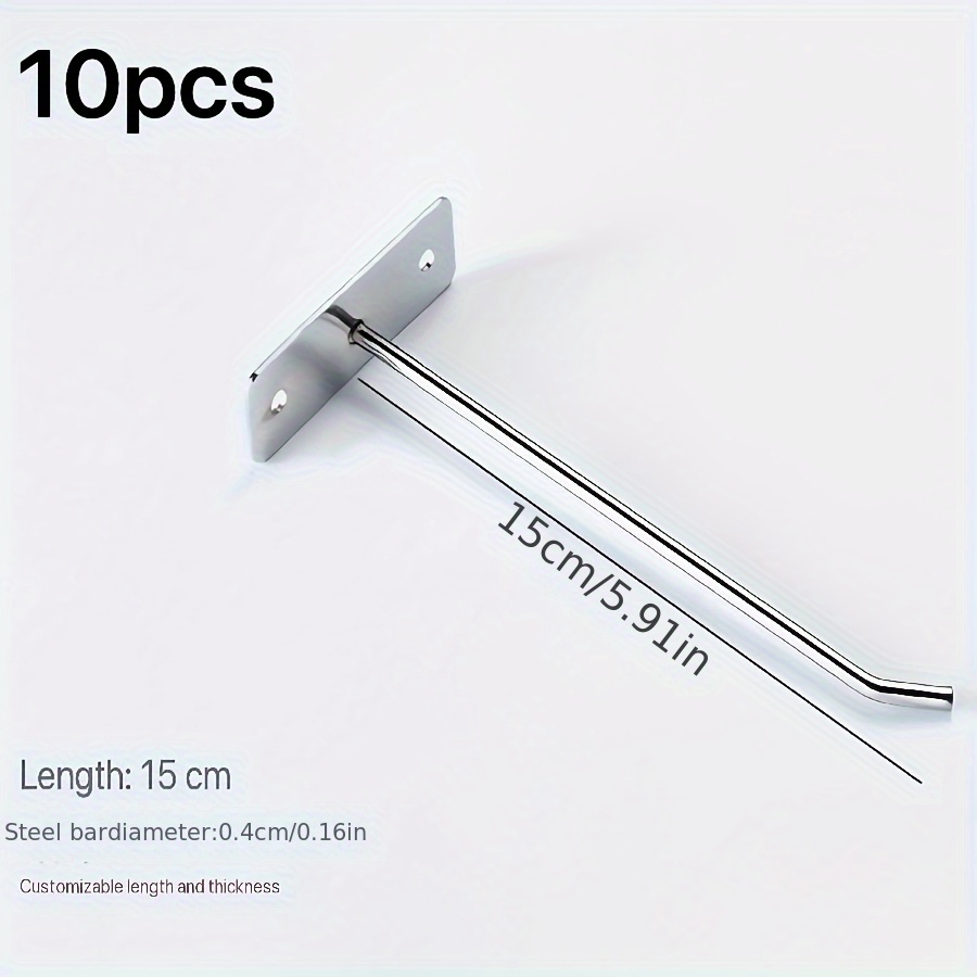 Wall Hook For Bedroom Door, Thickened Clothes Hook, Metal Wall Linear Single Hook, Nail Wood Board Electroplated Hook
