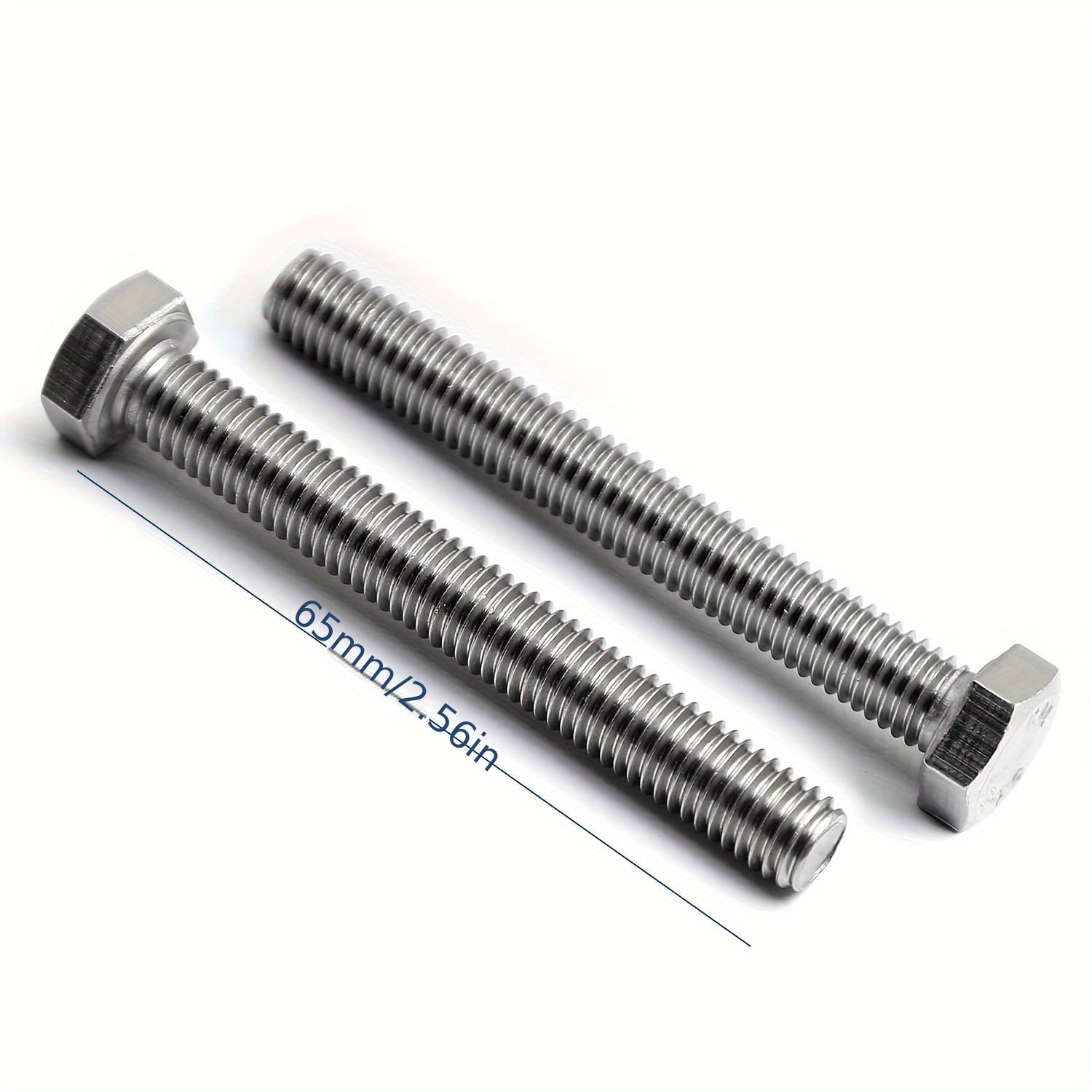 Zeskantbout M8 x 35 mm DIN 933 RVS A2-70 SW13 (100 stuks