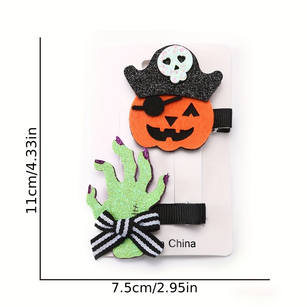 Halloween Pumpkin Ghost Hairpins Creative Hair Accessories - Temu
