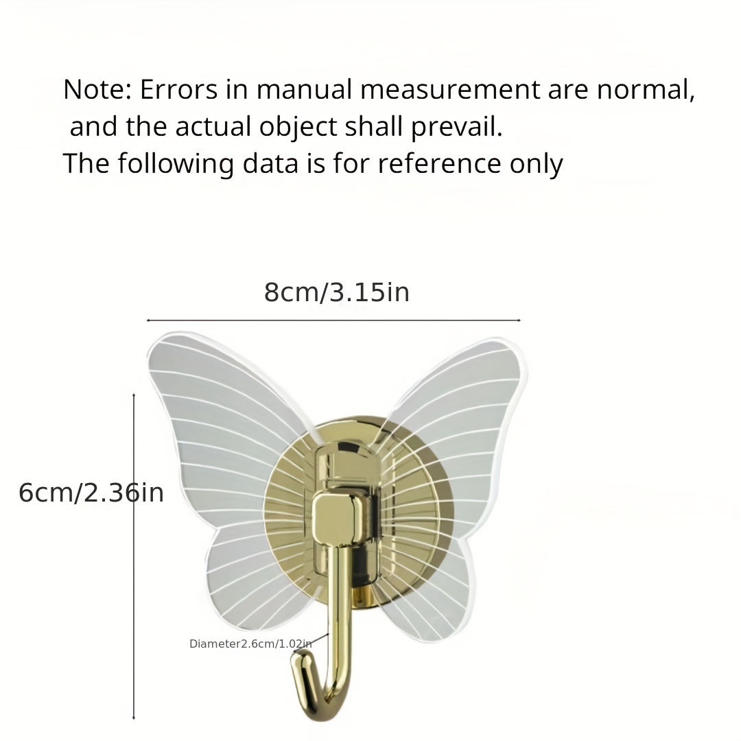 1 Gancio Parete A Farfalla: Appendiabiti Adesivi Appendere - Temu Italy