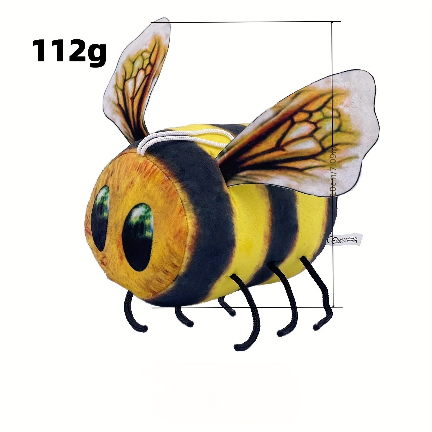 Realistic Bee Stuffed Animal Plush Toy, Lifelike Insect Animal