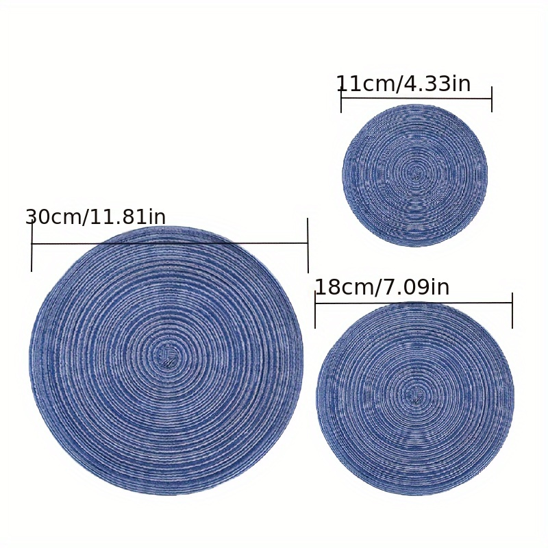 3 Pezzi/set, Tovagliette Rotonde, Tovagliette In Filato Di Cotone Stile  Nordico, Sottobicchieri Rotondi In Tessuto Trapuntato, Tappetino Isolante,  Tappetino Antiscivolo Antiscottatura - Temu Italy