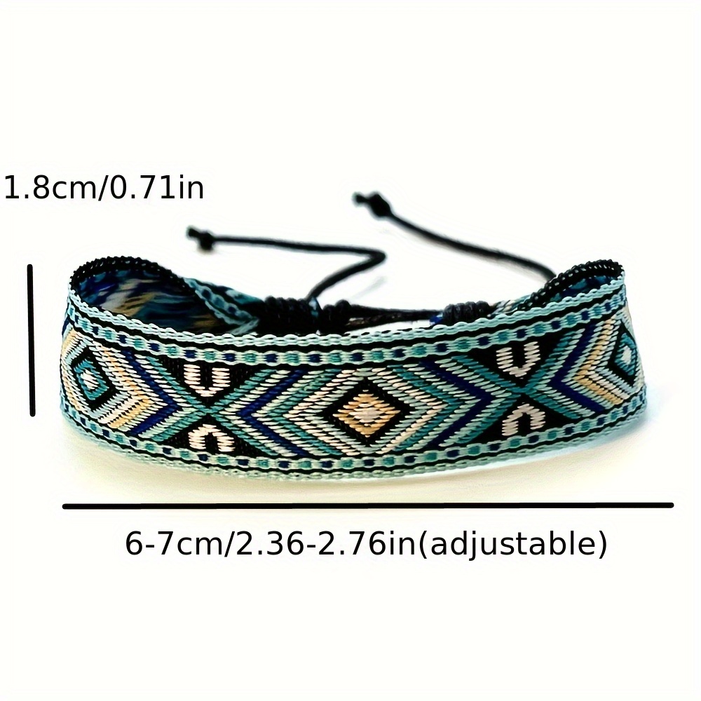 Adjustable Geometric Print Bohemian Men's Bracelet