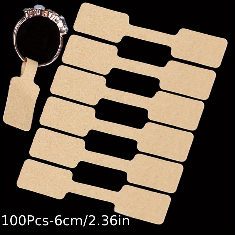 100pcs Paper Price Tags Stickers Jewelry Blank Brand Labels Ring Necklace  Display Card Packaging Self-Sticker Hangtag Wholesale