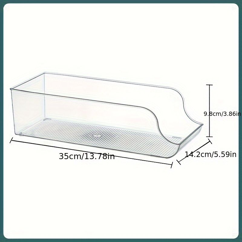 large capacity transparent plastic food storage box with handle drawer style freezer safe organizer for fruits vegetables bpa free   refrigerator organization details 3