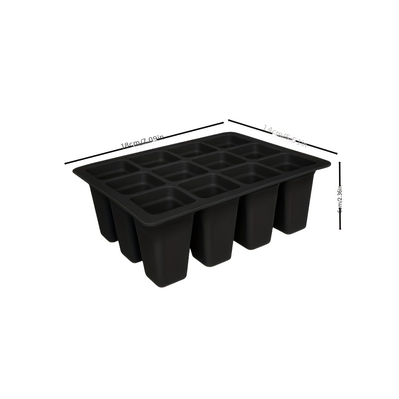 12 Grids Seeds Starting Tray with Drainage Holes Silicone