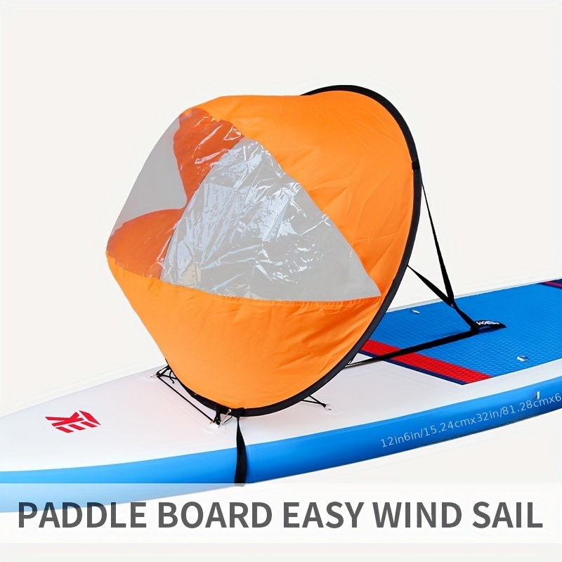 

Koetsu Kayak Boat Wind Paddle Sailing Kit, Popup Board Sail Rowing Downwind Boat Windpaddle With Clear Window, Kayak Accessories