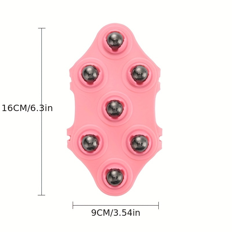 Double Belt Hand Held Roller Ball Massager for Muscle Back Neck Foot Shoulder