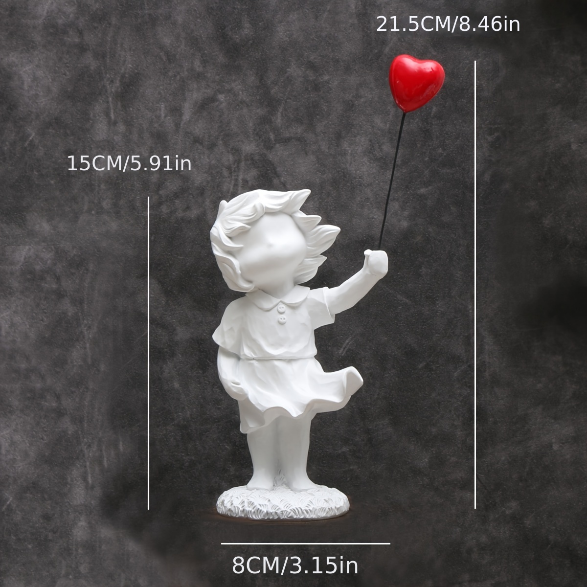 Image of 1pc, Cartoon Love Home Decoration Modern Art Sculpture, Resin Figure Sculpture Handicraft Ornaments, Living Room Tv Cabinet Bookshelf Collection Decoration, Figurine Decorations For Table