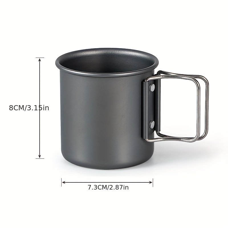 Outdoor Camping Aluminum Folding Water Cup With Foldable Handles