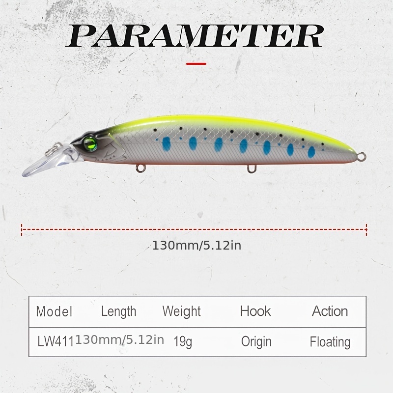 6cm 4.7g Fishing Lure Long Lip Minnow Wobbler Lure Deep Diving Sinking  Jerkbait Swimbait Artificial Hard Bait Trout Bass Bait