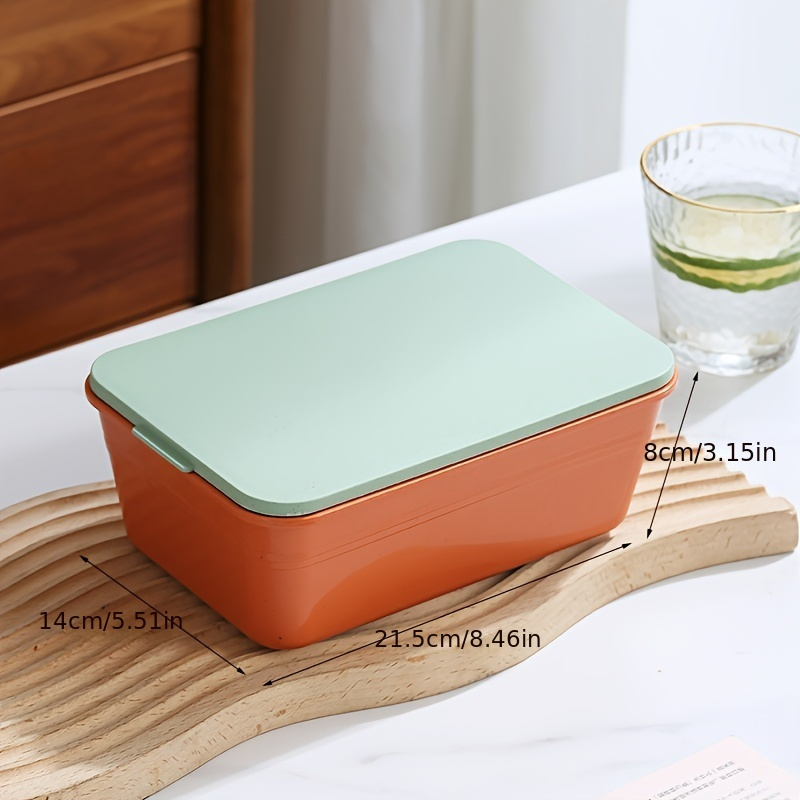 1pc Wheat Straw Sealed Food Preservation Box, Microwavable Lunch
