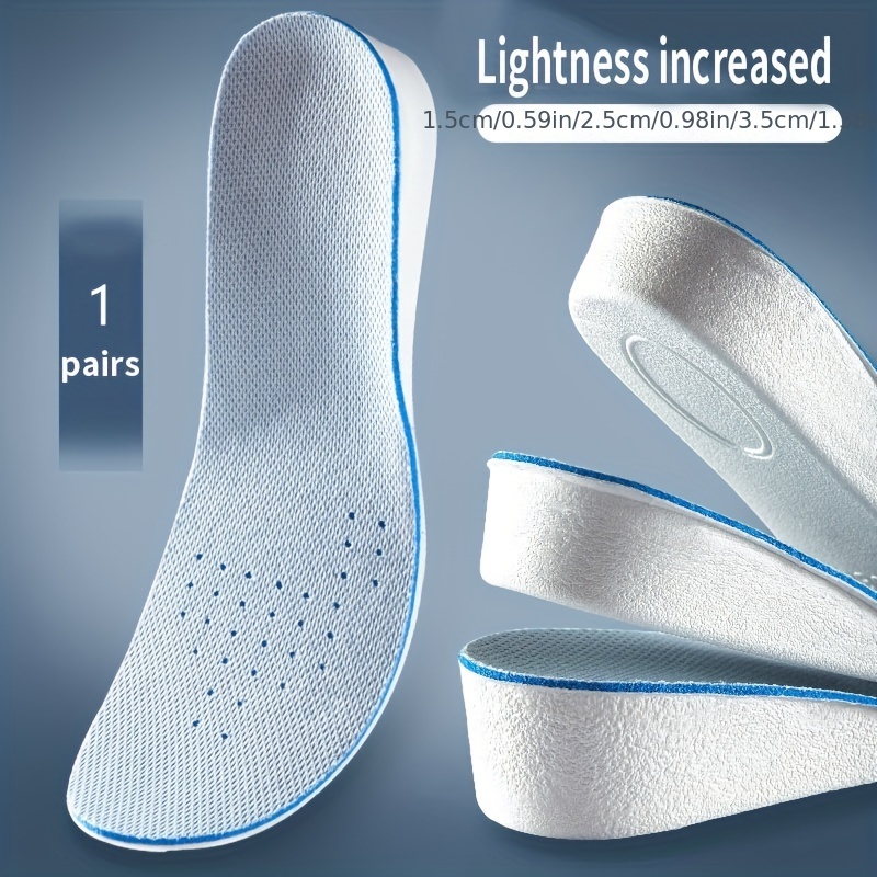 2 Pairs Gel Height Increase Insole, Invisible Heel Lift Inserts, Elastic  Shock Absorption Pads 3 Heights for Women, 3.5CM 