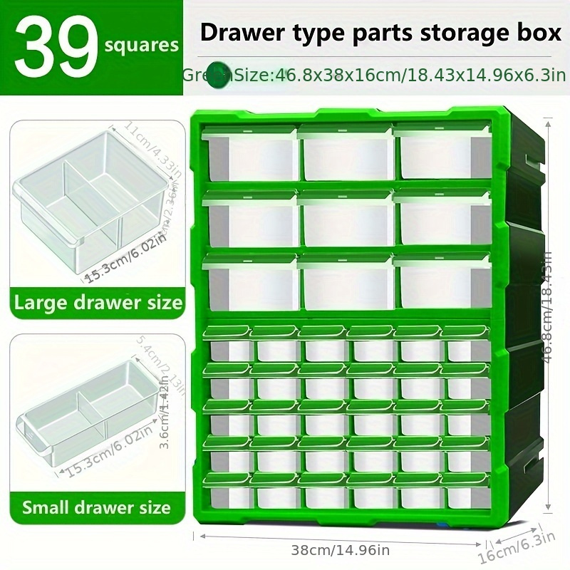 25 Multi grid Drawer Parts Box Wall mounted Screw - Temu