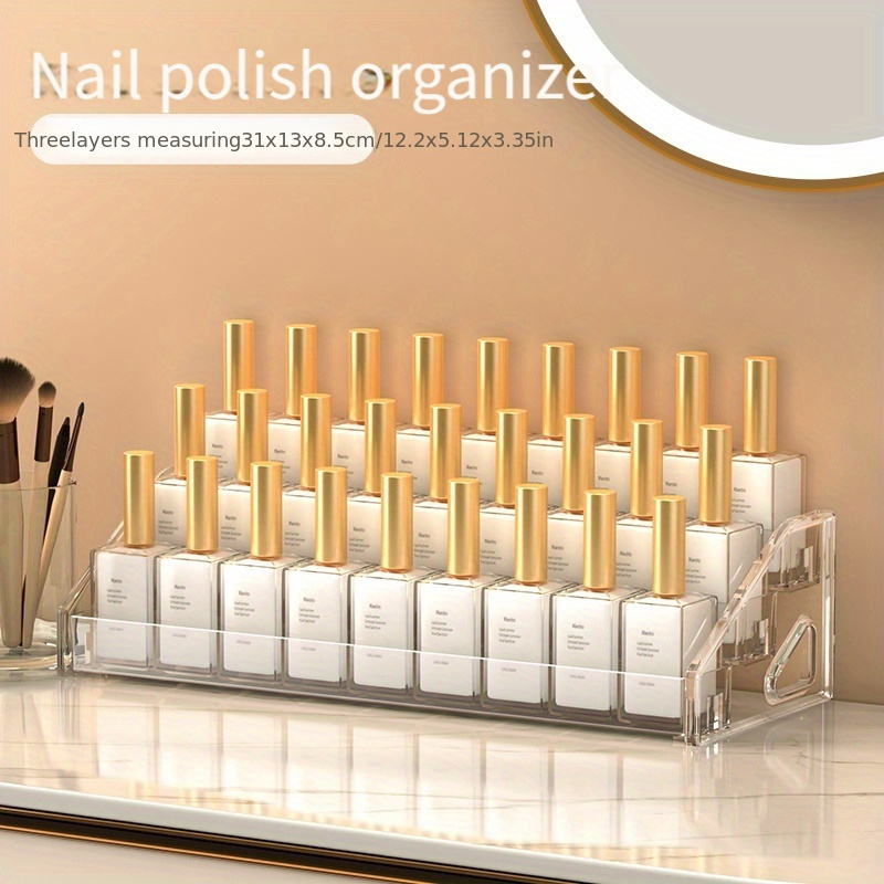 E-shop Ein zusammenklappbarer Displayständer für Nagellack – eine Aufbewahrungsbox für Arbeitsplatten mit mehreren Fächern, ideal zum Organisieren von