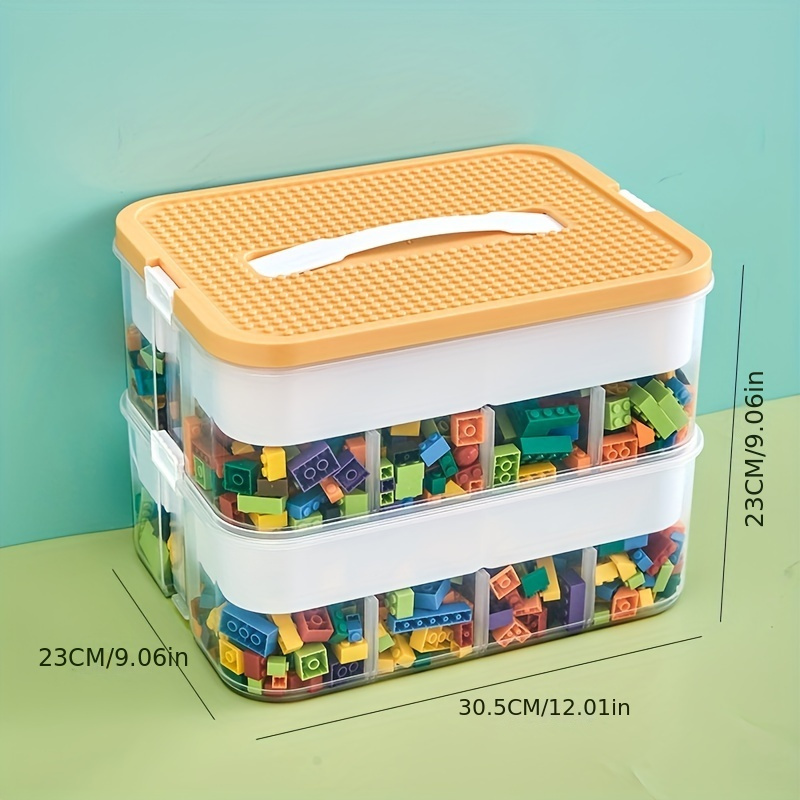 1/2/3/4/5 layer Toy Storage Box With Lid Grids Large Storage - Temu