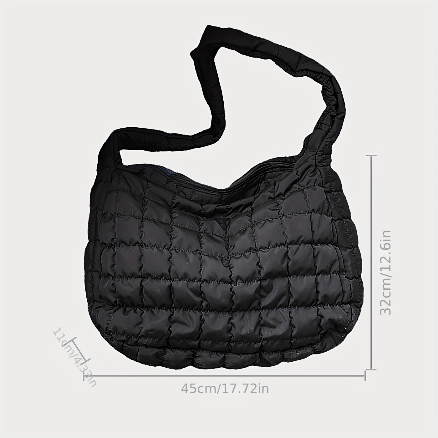  Large Black Shoulder Crossbody Purses - Cute Quilted