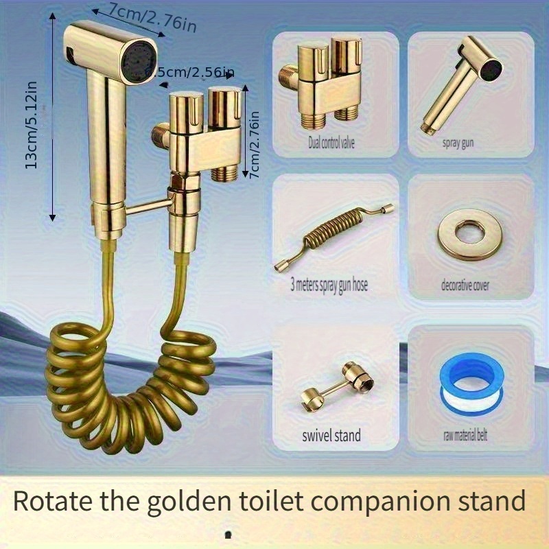 Image of Toilet Bidet Sprayer High Pressure Bathroom Cleaner