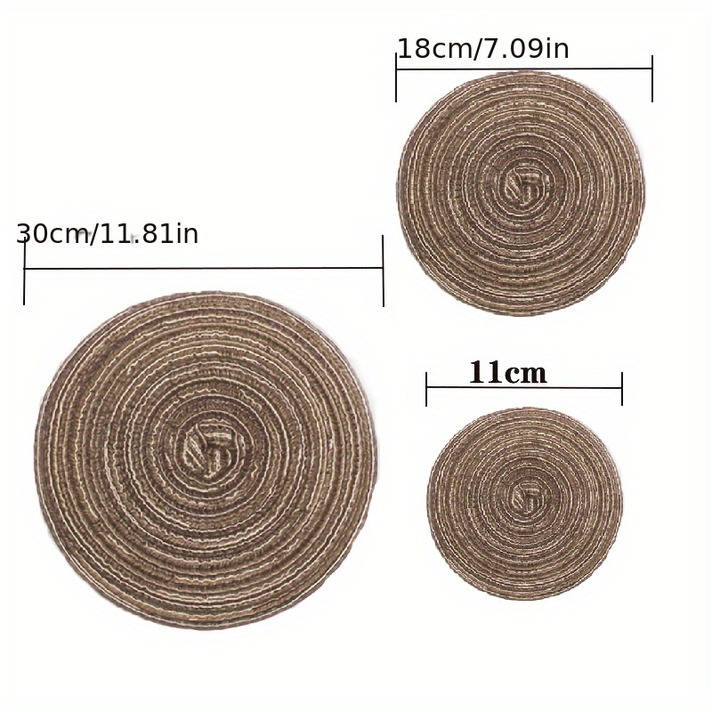 Round Placemats Nordic Style Cotton Yarn Placemats Round - Temu