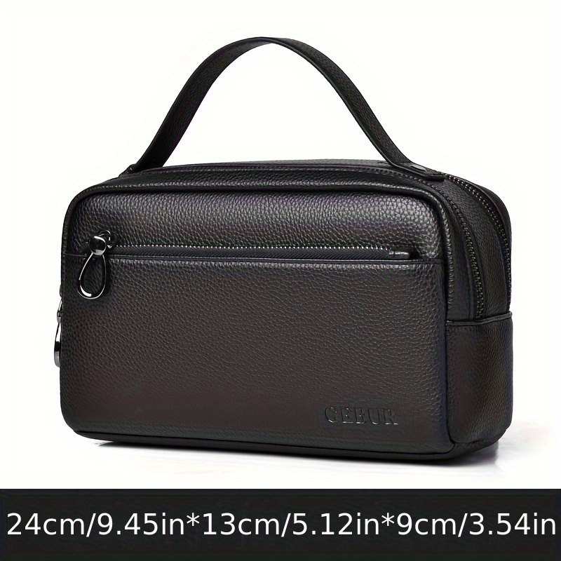 new 2023 mens faux leather handbag horizontal design - Temu Georgia