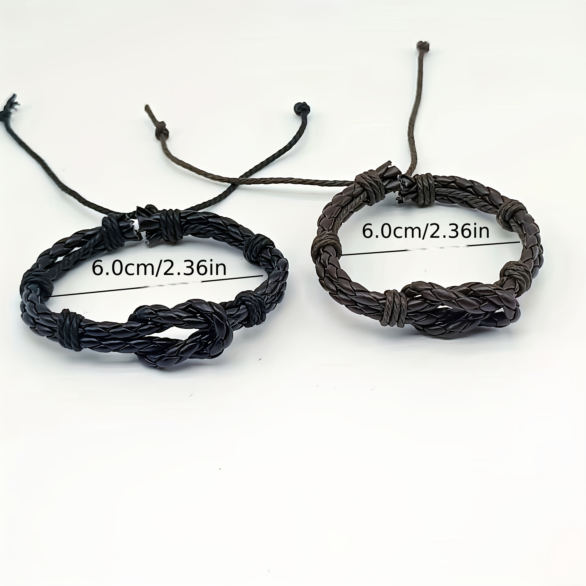 Adjustable PU Leather Bracelet Student Hand Rope