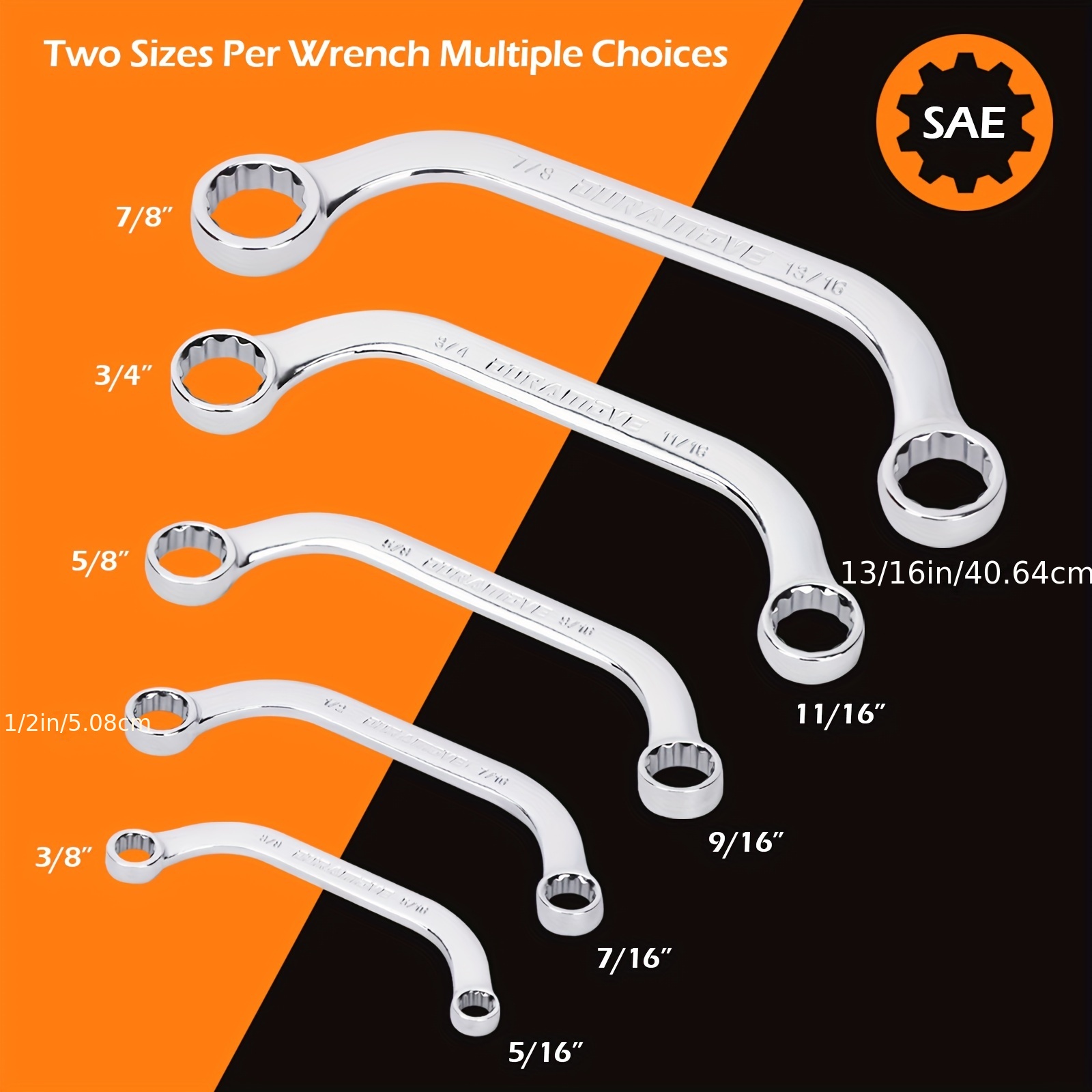 Metric Half Moon Wrench Set Double 12 point Box Ends C style