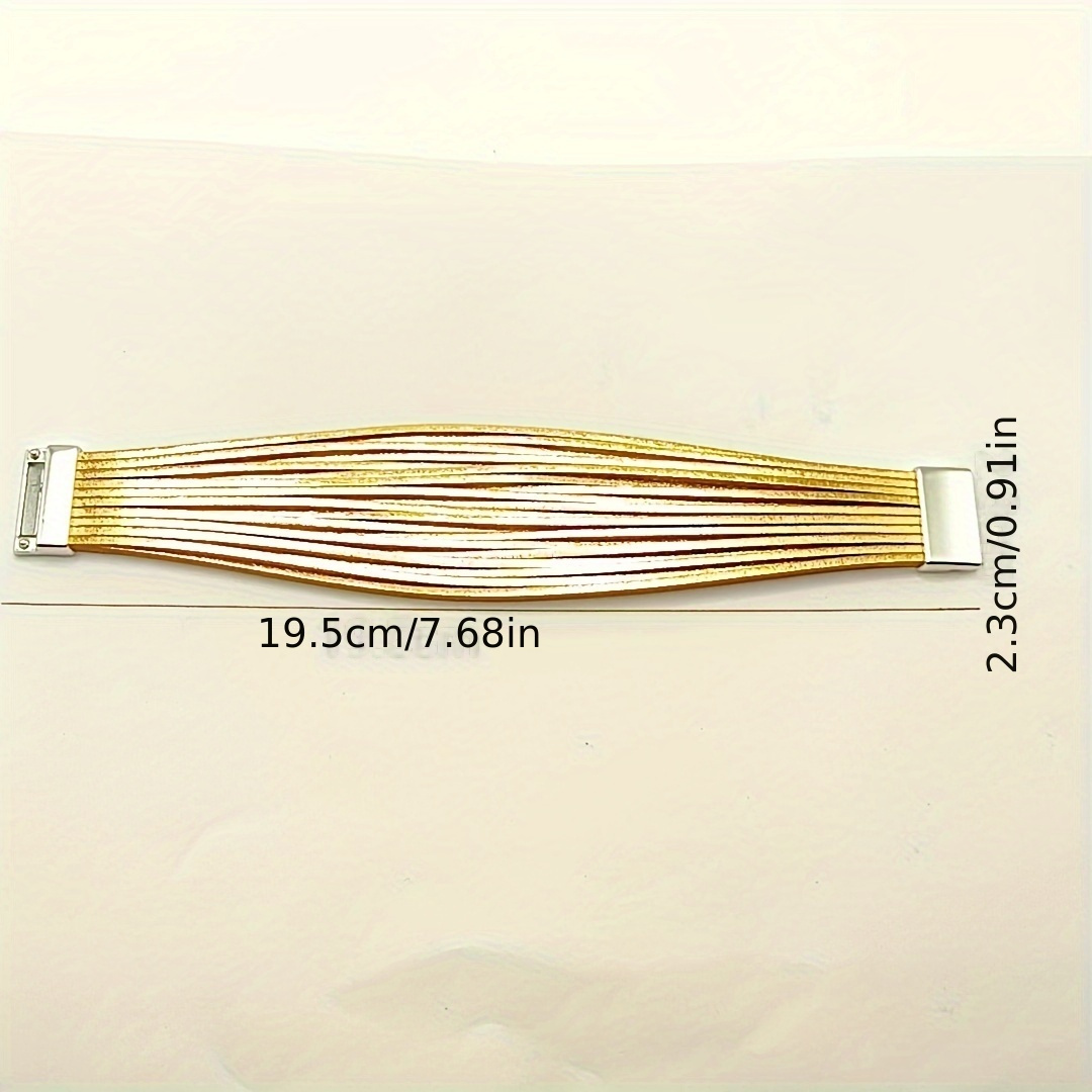 Layer Magnetic Clasp Bracelet - Borders