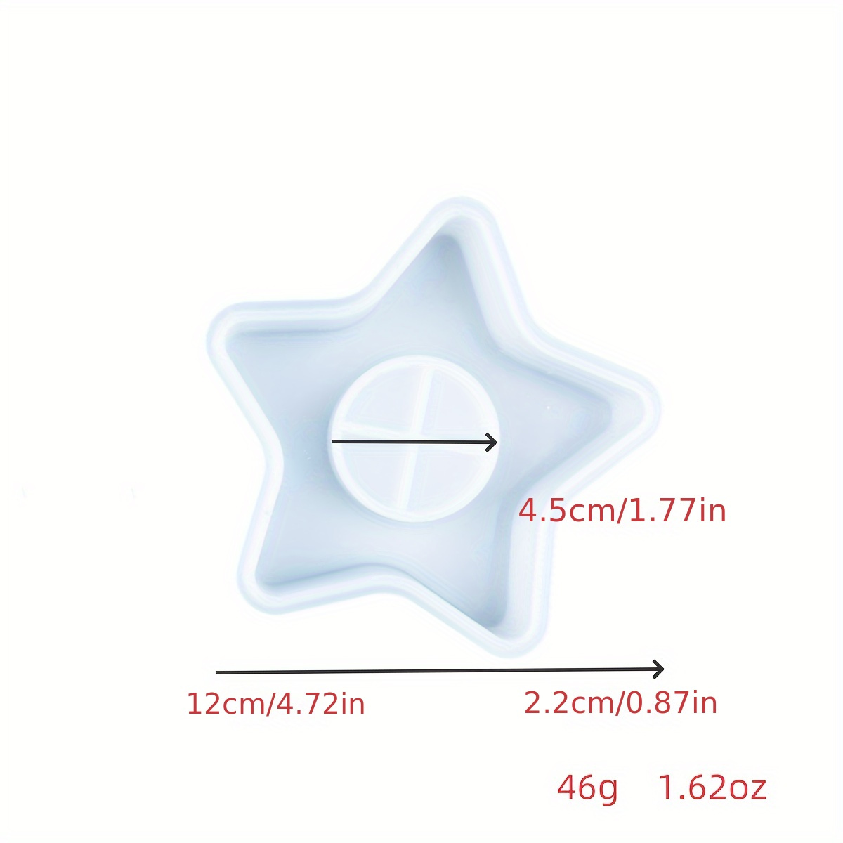 Homemade Five-pointed Holder Gypsum Mold For Desktop Decoration, Silicone Mold For Star-shaped Candle Holders