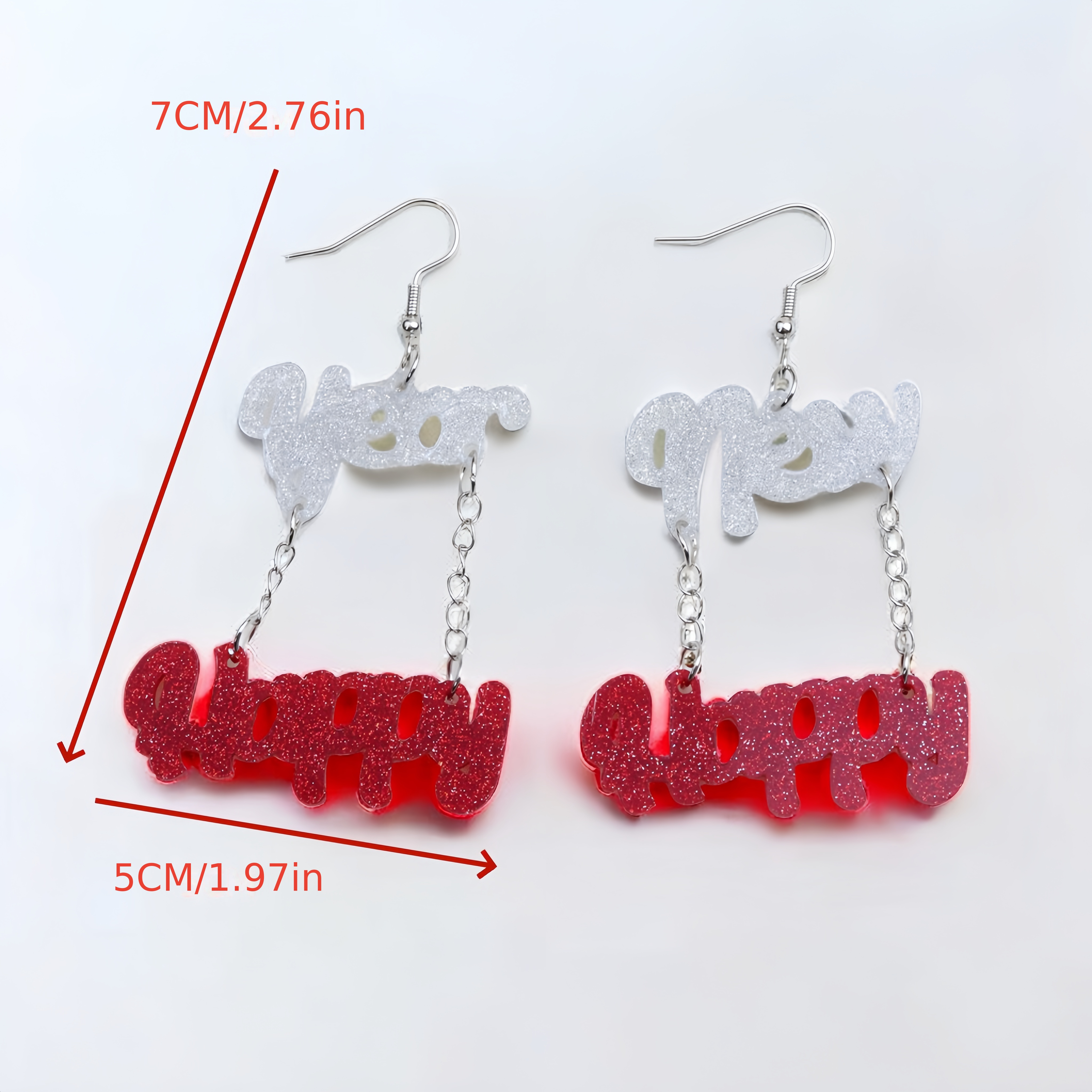 2024 Happy New Year Earrings New Year Party Gifts - Temu