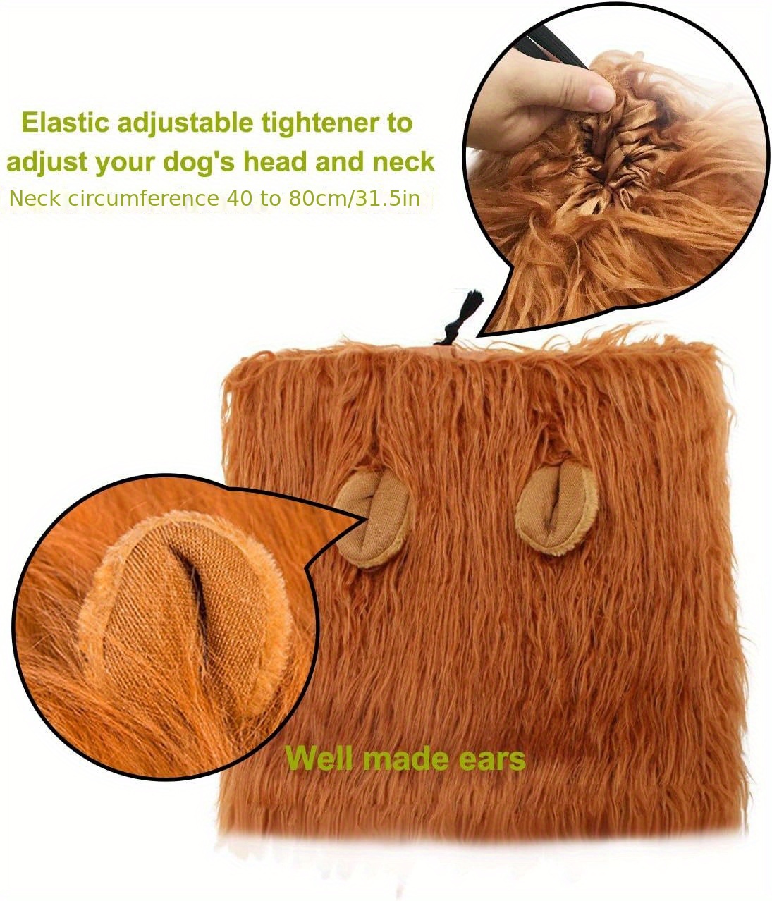 Lion Mane Dog Clothing Simulation Lion Wig Suitable For Medium And