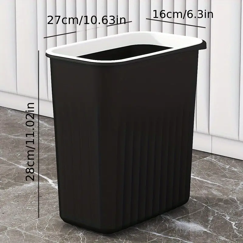 Lidless Lidless Trash Can, Thickened Large Capacity Garbage Can, Rubbish Can  For Home Living Room, Bedroom, Toilet, Bathroom Office And Dorm, Home And  Office Supplies, Back To School Dorm Supplies, Classroom Supplies 