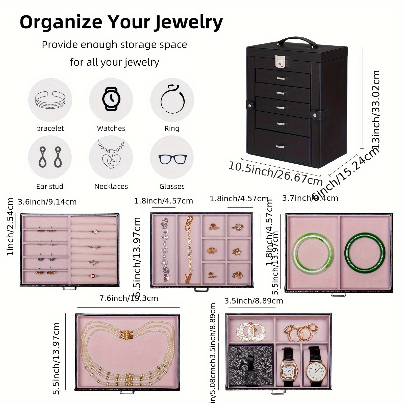 large jewelry boxes sold on Temu United States
